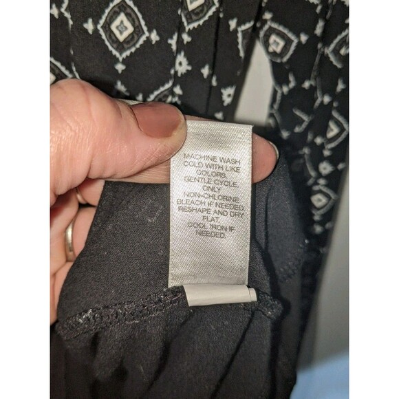 J. Jill Top Tunic Shirt Wearever Collection Sz L Black White Oversized Office - Picture 9 of 9